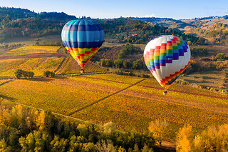 Volo in mongolfiera di un'ora nel Chianti e colazione tipica per due persone con Firenze Mongolfiere