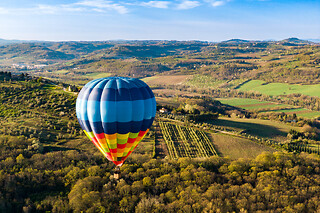 Volo in mongolfiera di un'ora nel Chianti e colazione tipica per due persone con Firenze Mongolfiere